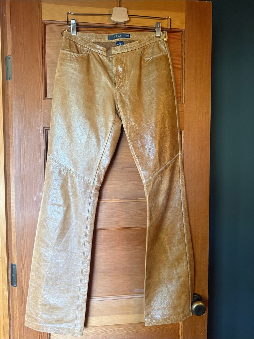 GAP Tan Flare Genuine Leather Women’s Pants - from the 90s! Rare!